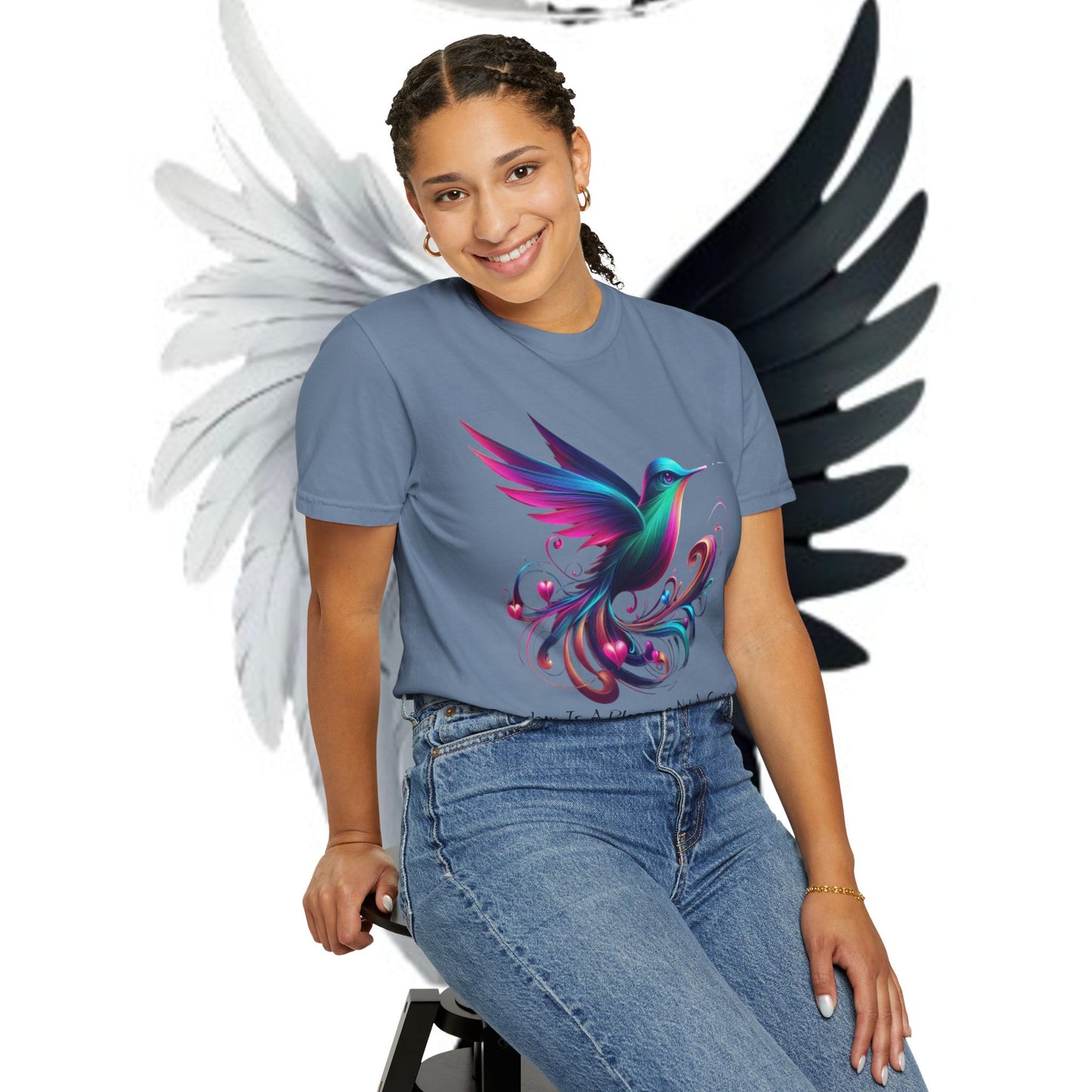 Garment-Dyed T-shirt - Freedom is a Blessing Design