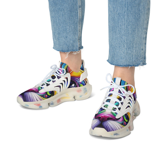 Colorful Women's Mesh Sneakers for Active Lifestyle, Trendy Athletic Shoes, Comfortable Walkers, Fun Sports Footwear, Unique Gift for Her