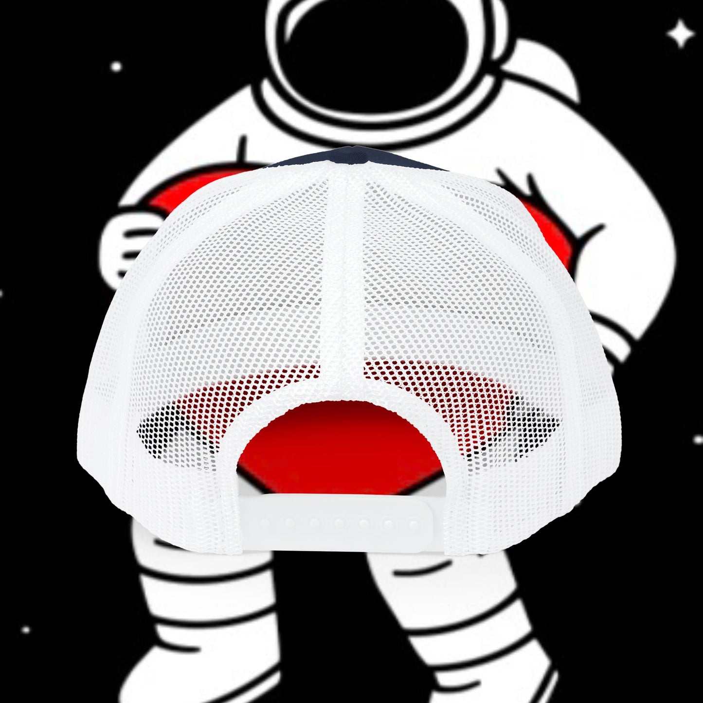 Astronaut Heart Snapback Cap, Cool Trucker Hat for Space Lovers, Unique Gift for Birthdays, Holidays, Adventure, Outdoor Wear