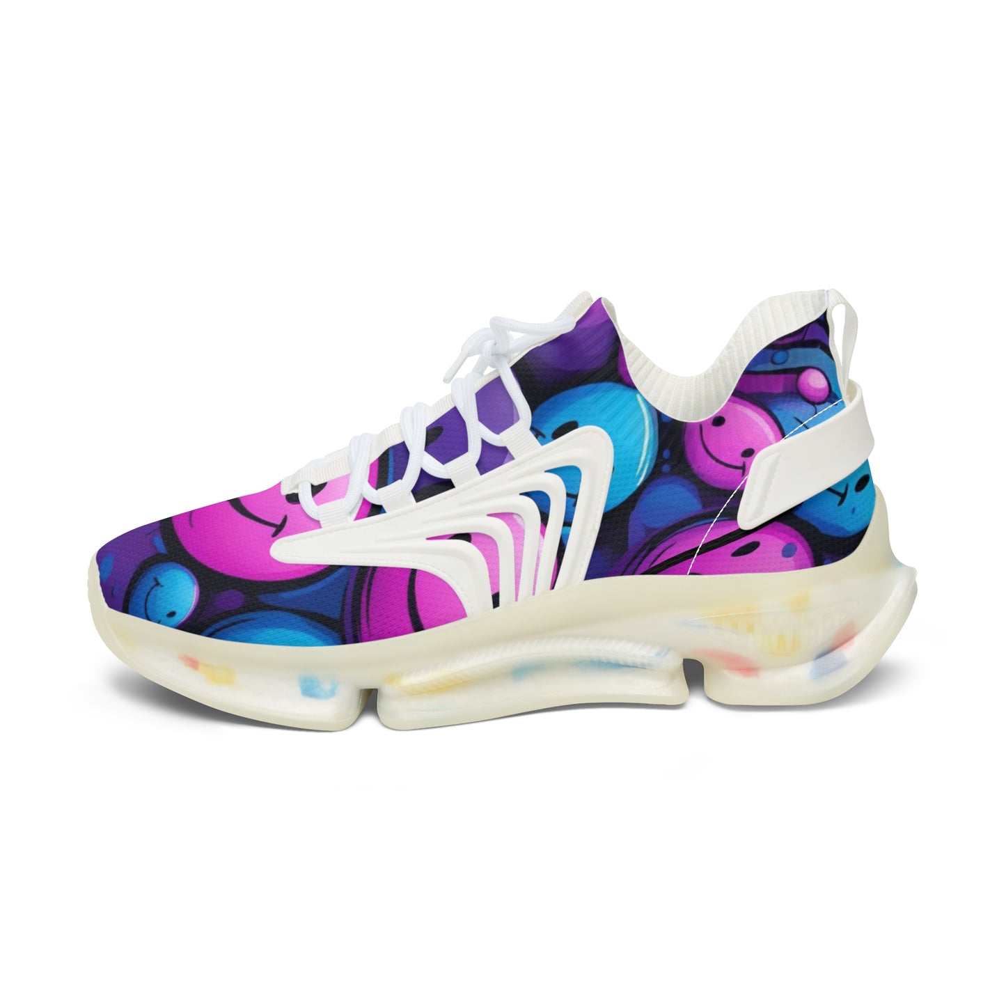 Vibrant Women's Mesh Sneakers, Colorful Running Shoes, Trendy Athletic Footwear, Stylish Fitness Sneakers, Unique Sport Shoes, [...]