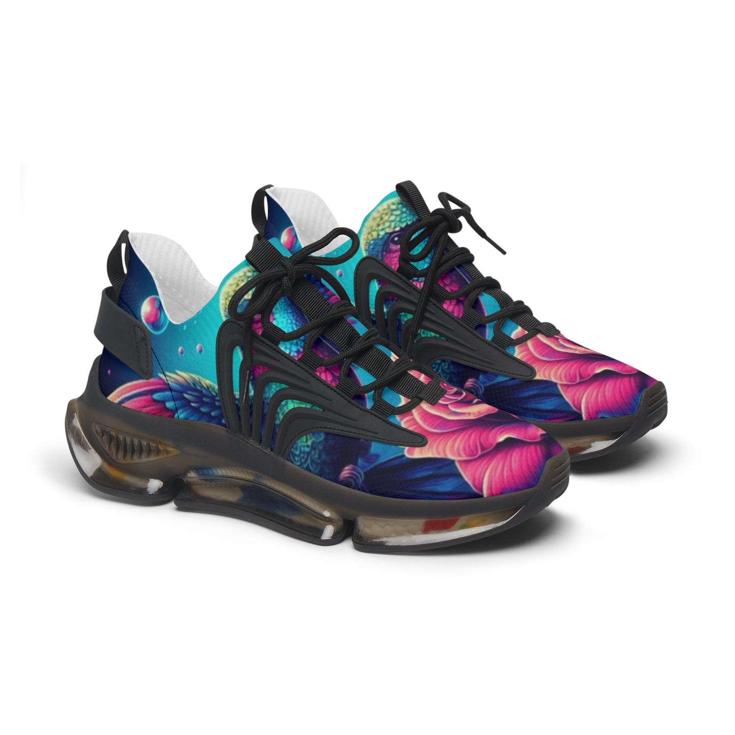 Mesh Sneakers - Hummingbird n Rose Design
