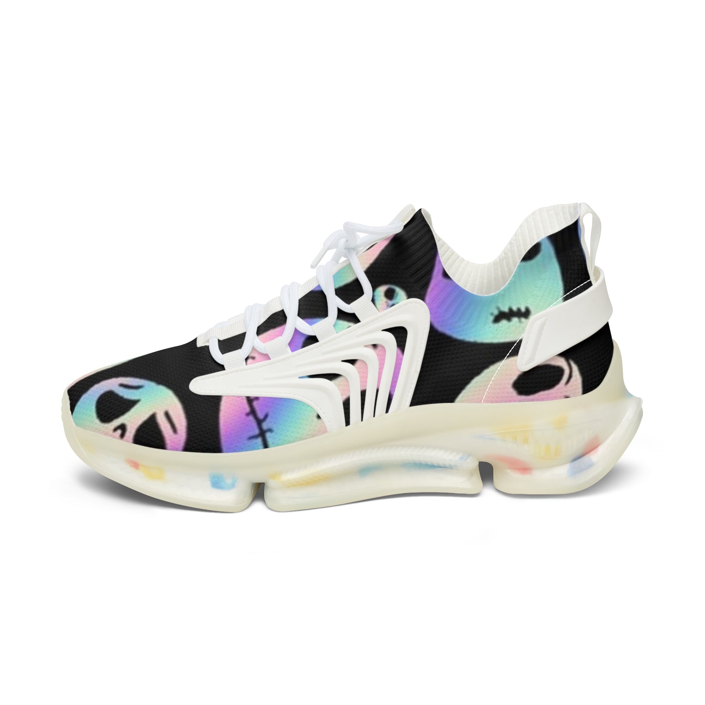 Sneakers - Halloween Colorful Ghost Print Women's Mesh Sneakers