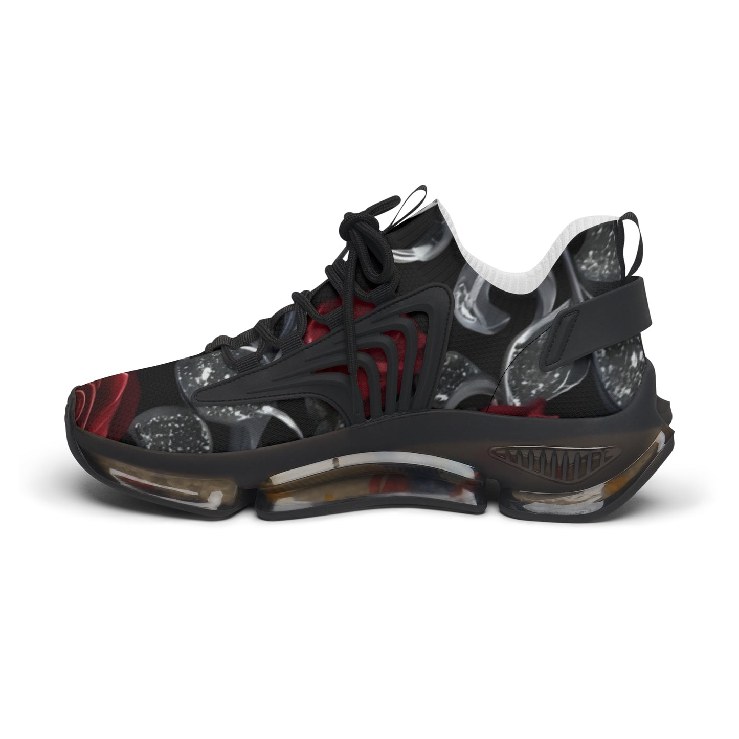 Mesh Sneakers - Diamond Roses Crystal Butterfly Design