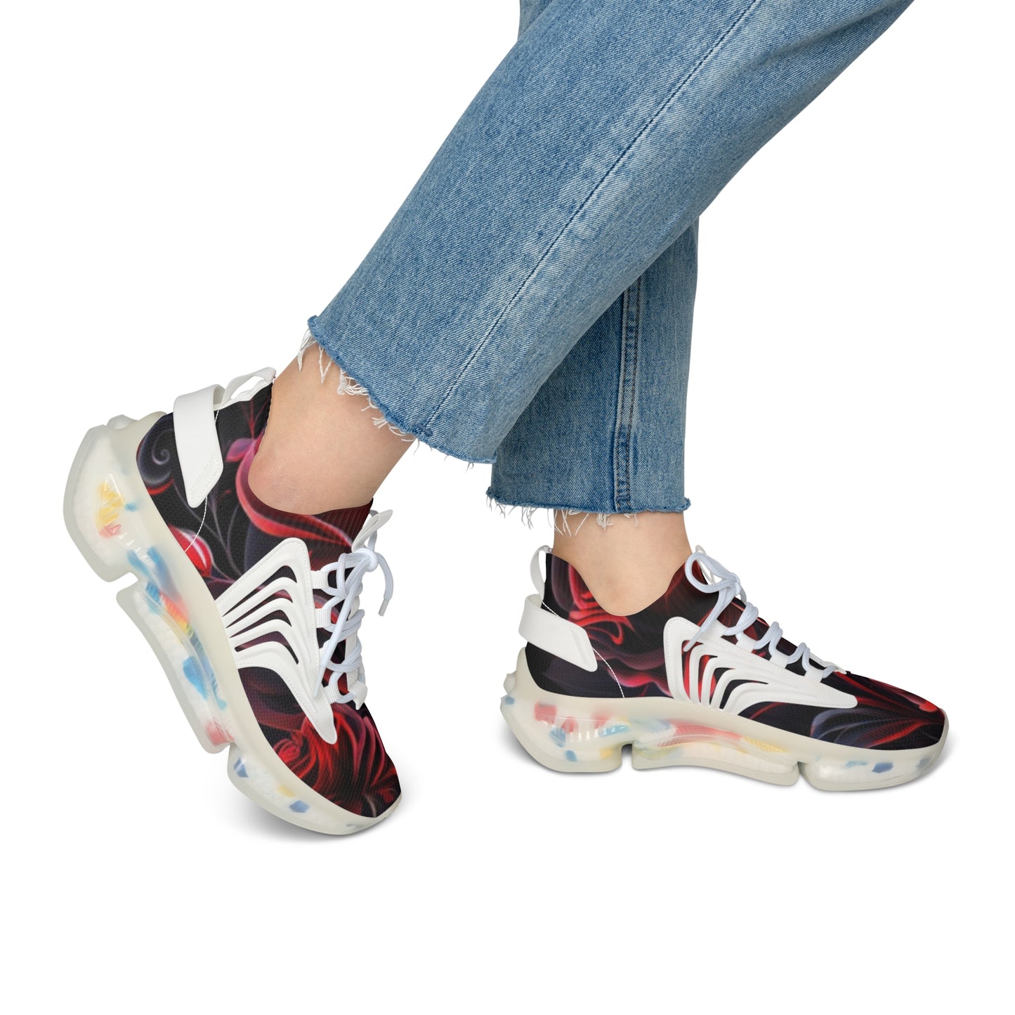 Vibrant Women's Mesh Sneakers, Stylish Athletic Shoes, Trendy Summer Sneakers, Colorful Fashion Sneakers, Fitness and Fashion Footwear