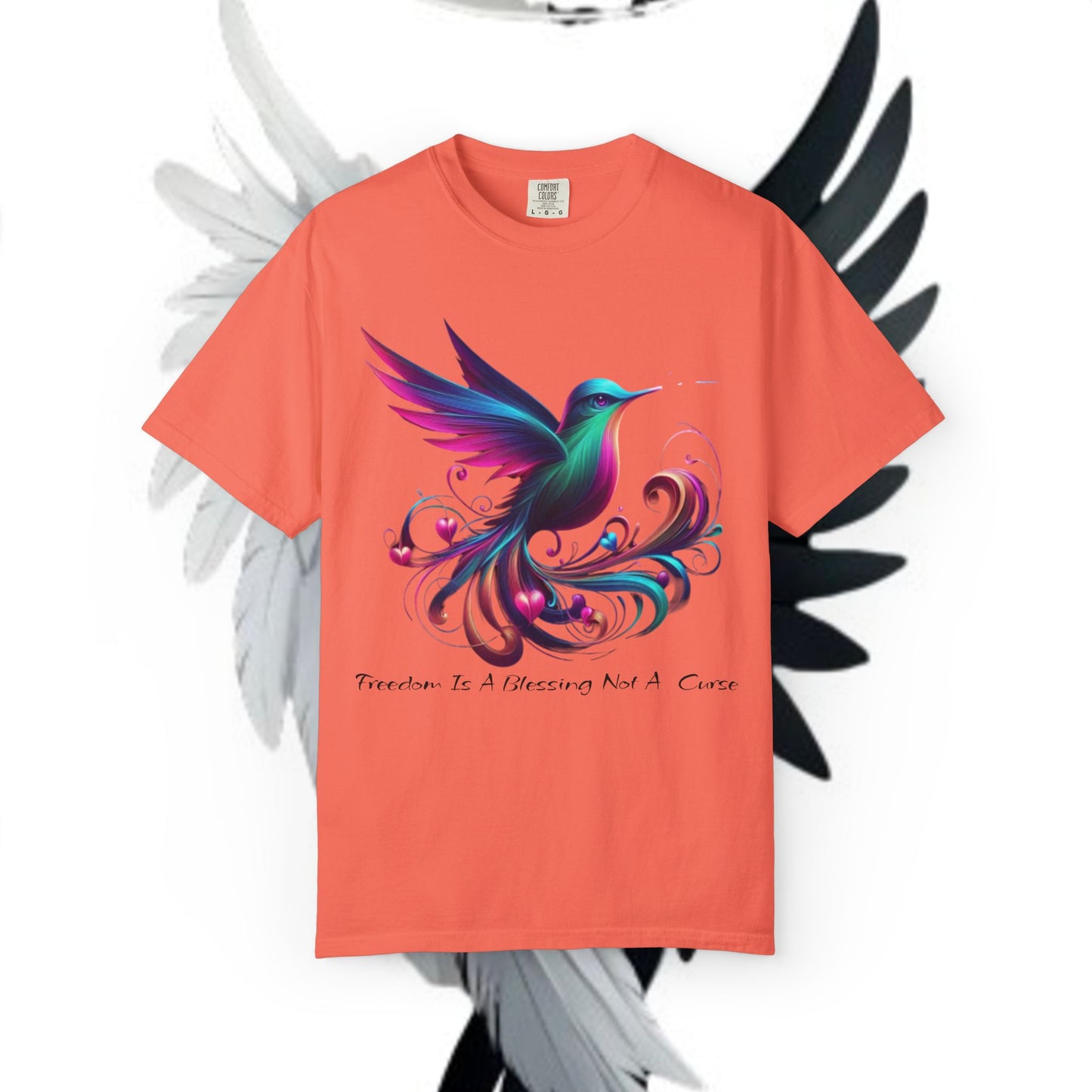 Garment-Dyed T-shirt - Freedom is a Blessing Design