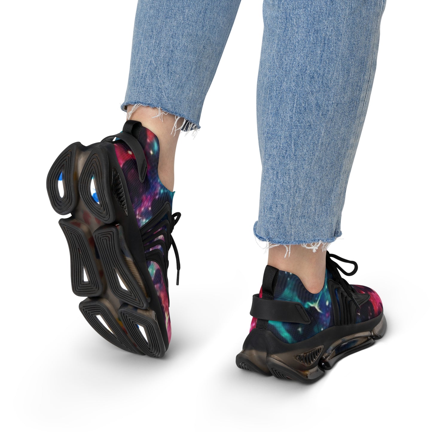 Mesh Sneakers - Space Cheetah Print Women's Shoes
