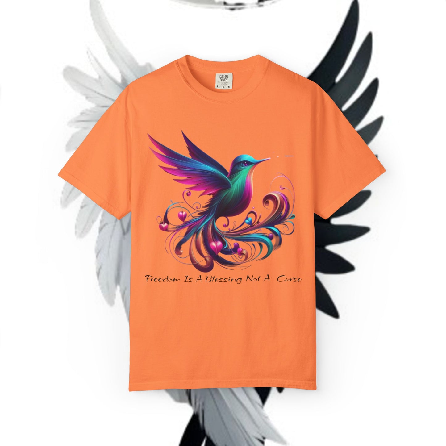 Garment-Dyed T-shirt - Freedom is a Blessing Design