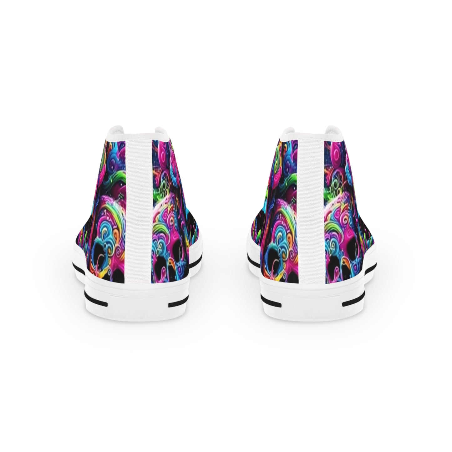 Men's Colorful High Top Sneakers, Trendy Streetwear, Vibrant Art Sneakers, Cool Gift for Him, Funky Casual Shoes