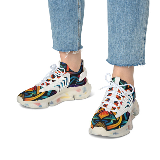 Vibrant Women's Mesh Sneakers | Trendy Athletic Shoes for Fashionistas, Casual Wear, Running, Gift for Her, Summer Vibes