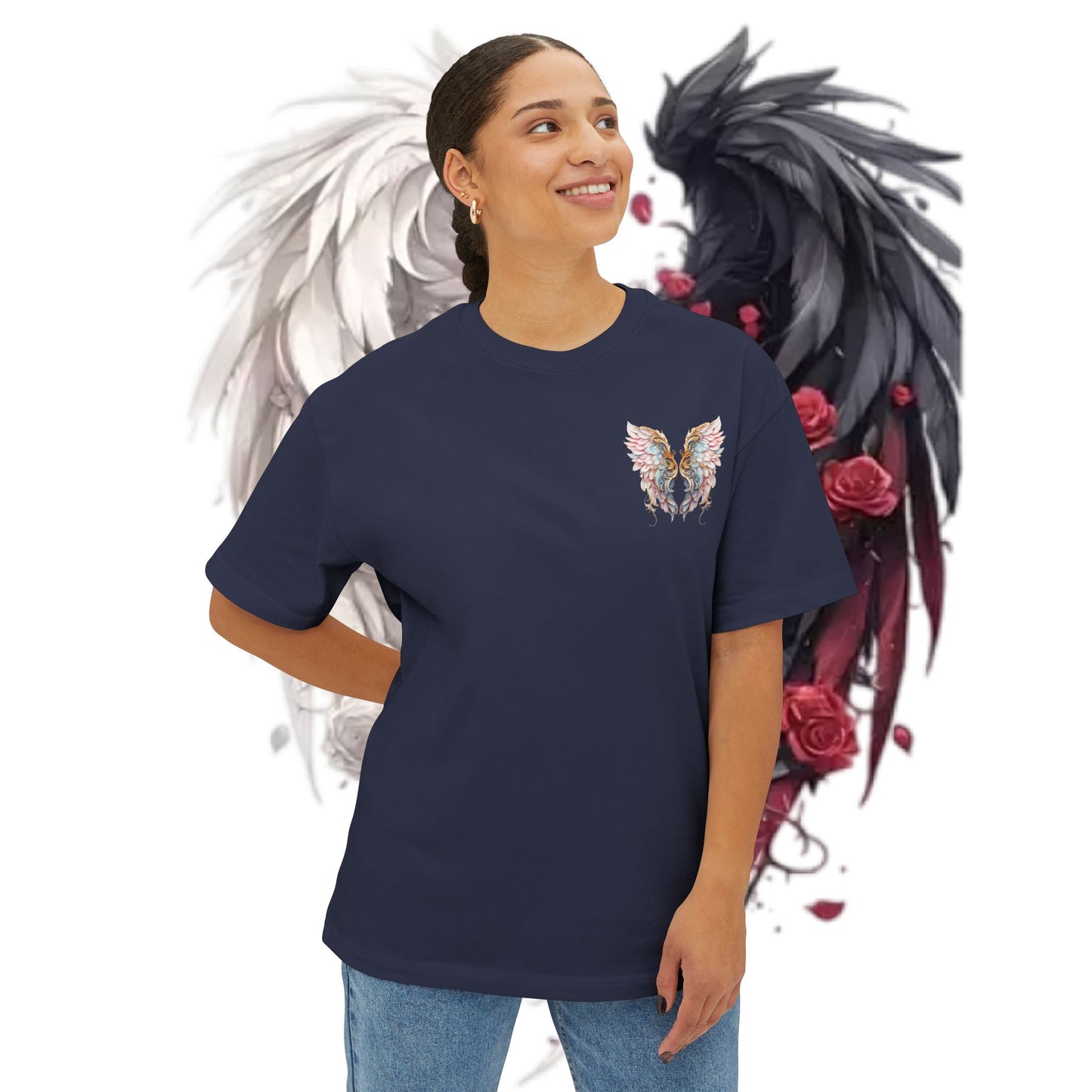 Oversized Tees Angel & Demon Collection - Celestial Streetwear Attitude