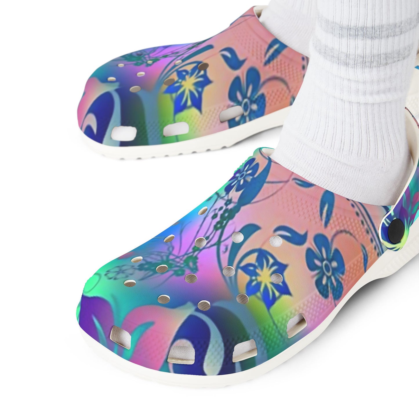 Vibrant AOP EVA Foam Clogs - Stylish & Comfy Footwear for Every Occasion, Colorful Garden Shoes, Fun Summer Clogs, Festival Footwear, [...]