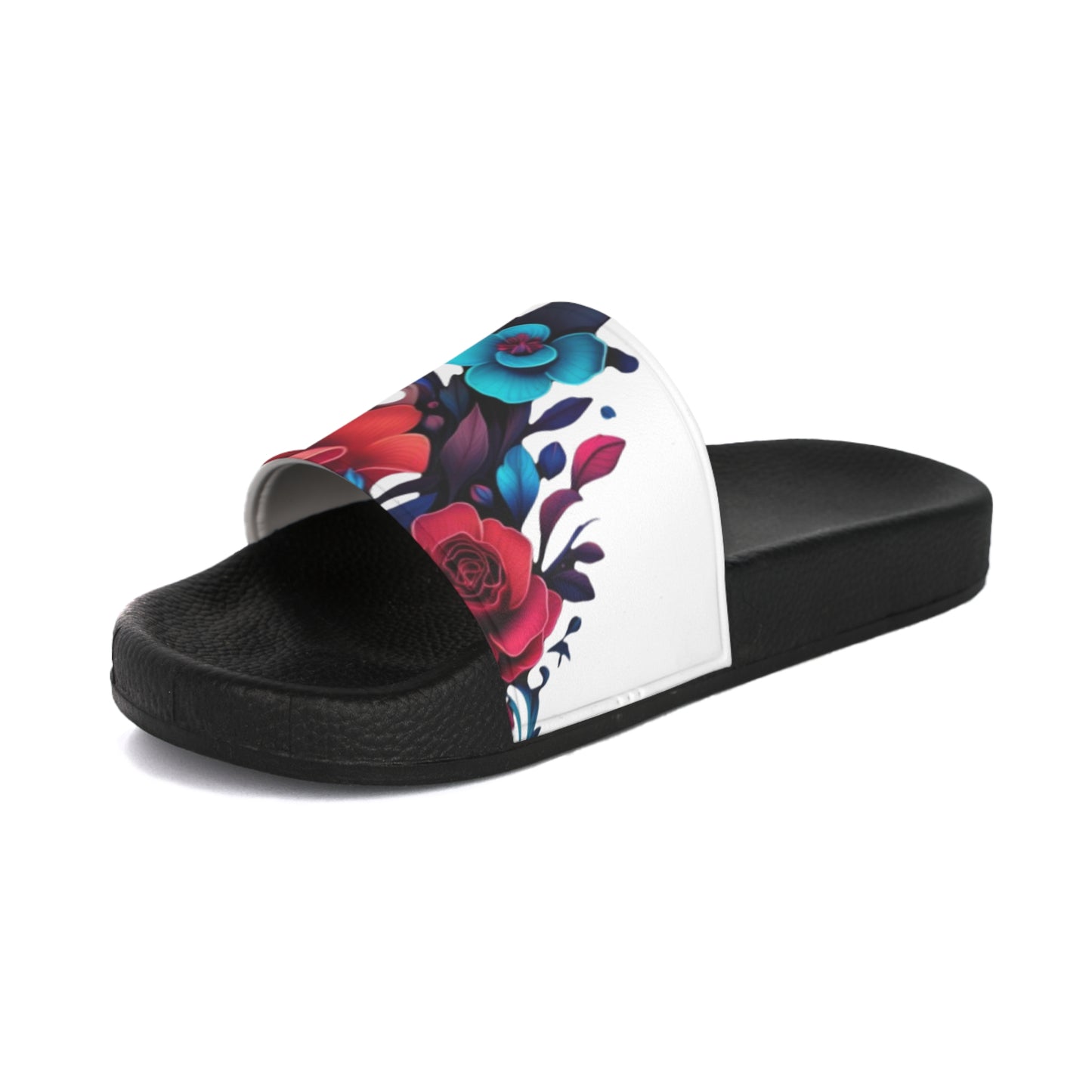 Floral Women's Slide Sandals | Summer Footwear, Beach Wear, Casual Slides, Floral Print, Vacation Essentials