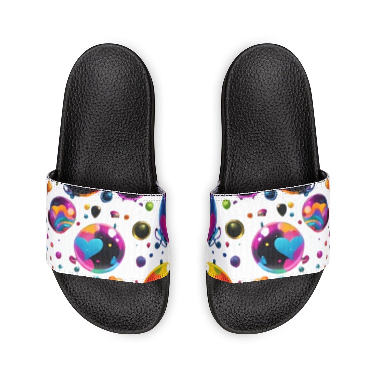 Sandals Slides - Candy Rain Design Removable-Strap Women's Shoes