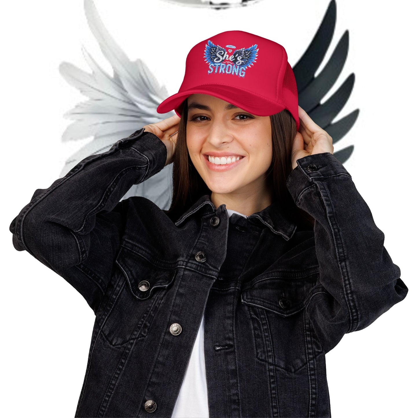 Embroidered Foam Trucker Hat - She Gifted Design