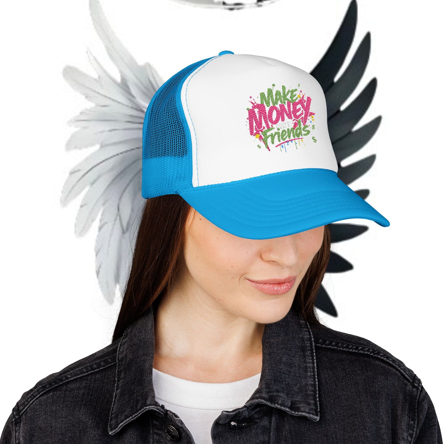 Trucker Hat - Make Money Not Friends Embroidered Cap