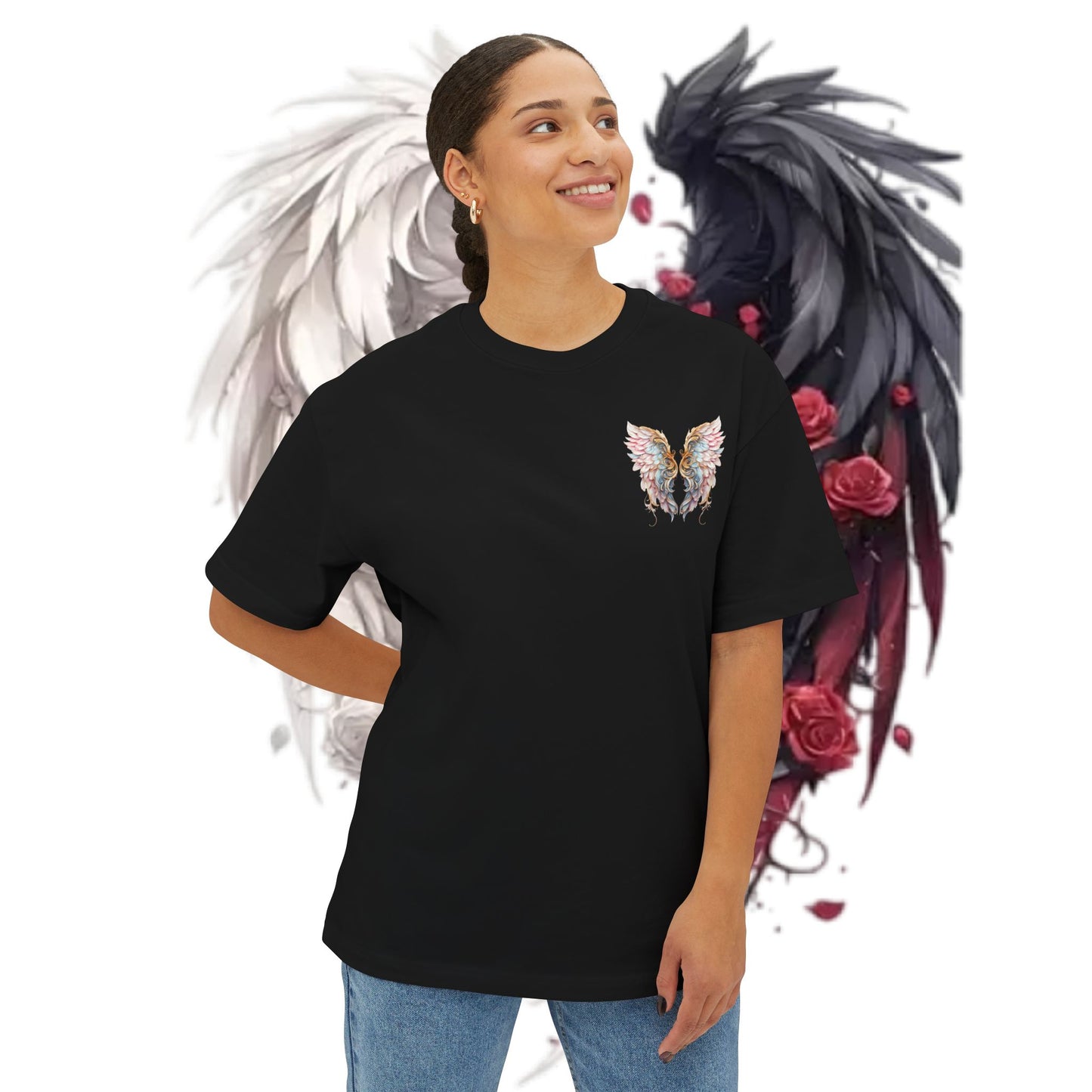 Oversized Tees Angel & Demon Collection - Celestial Streetwear Attitude