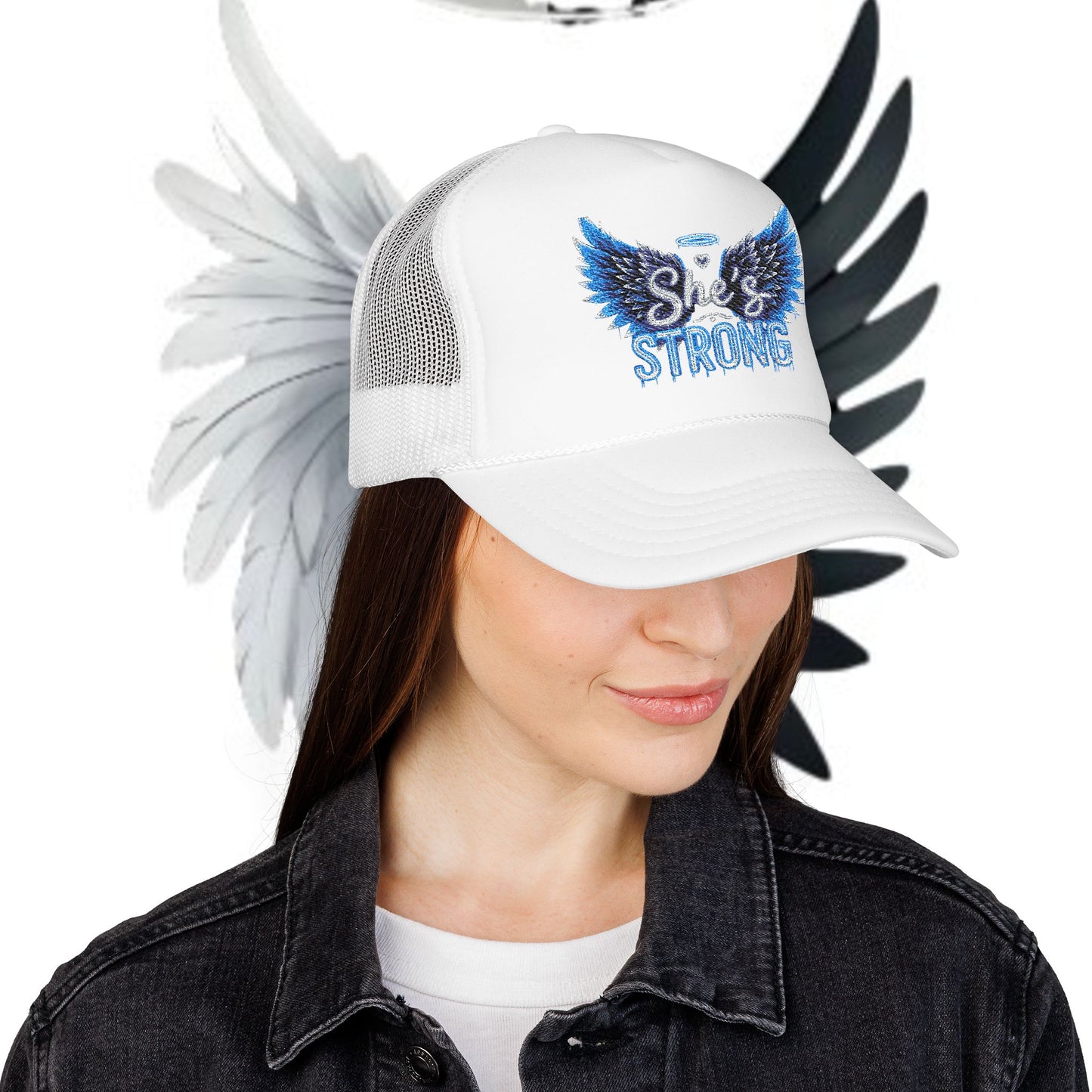 Embroidered Foam Trucker Hat - She Gifted Design