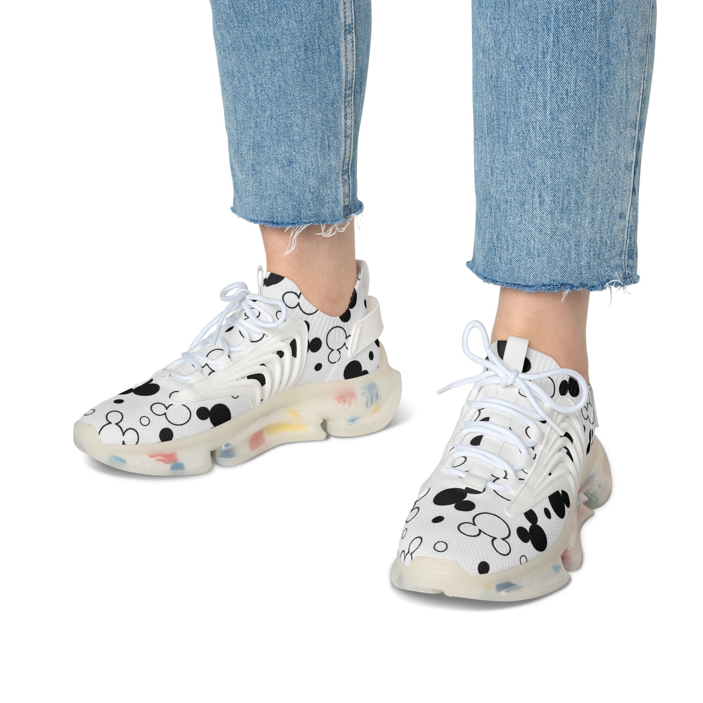 Playful Women's Mesh Sneakers with Colorful Mickey Design, Trendy Athletic Shoes, Everyday Comfort Footwear, Gifts for Disney Lovers, [...]