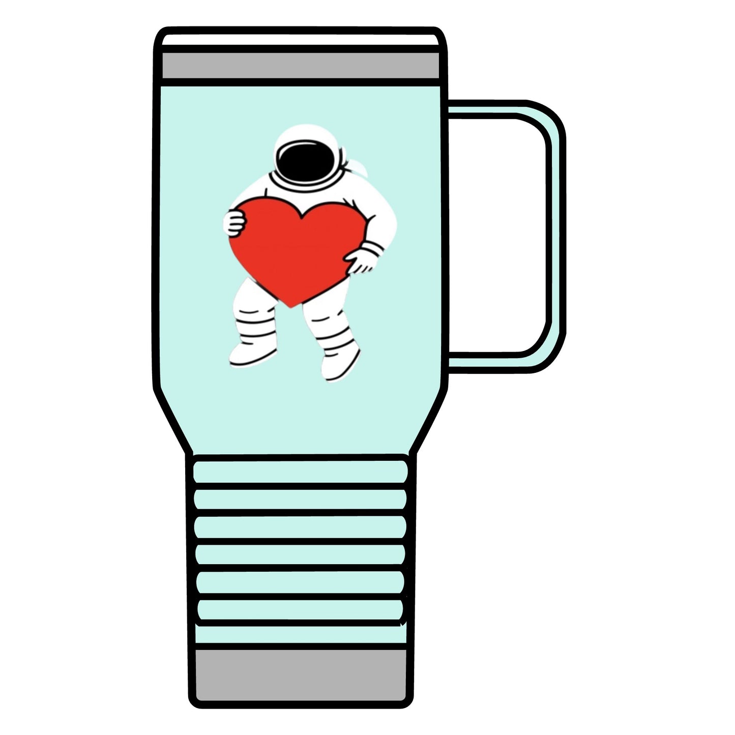 Astronaut Love Travel Mug, Cosmic Coffee Cup, Gift for Space Lovers, Heartwarming Travel Mug, Unique Space-Themed Drinkware, [...]
