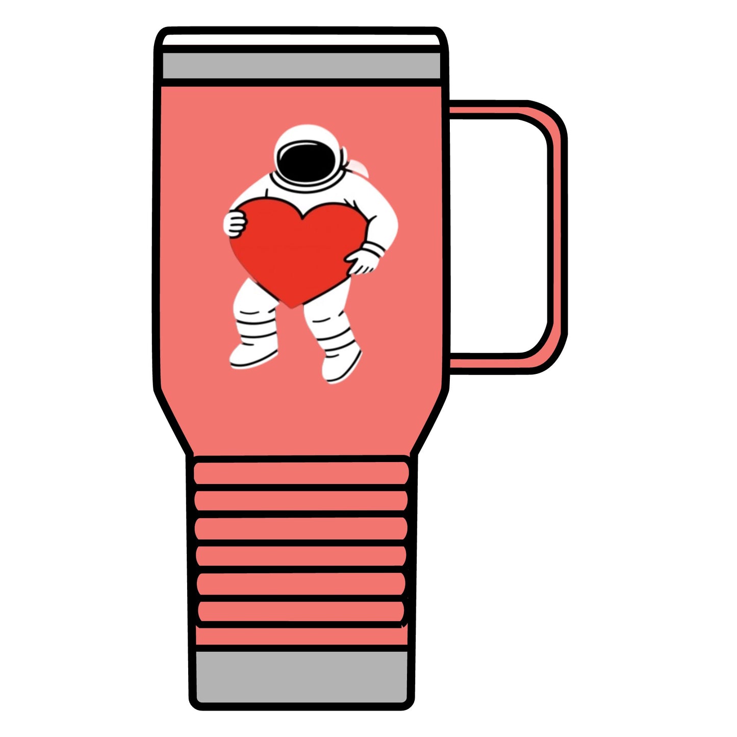 Astronaut Love Travel Mug, Cosmic Coffee Cup, Gift for Space Lovers, Heartwarming Travel Mug, Unique Space-Themed Drinkware, [...]