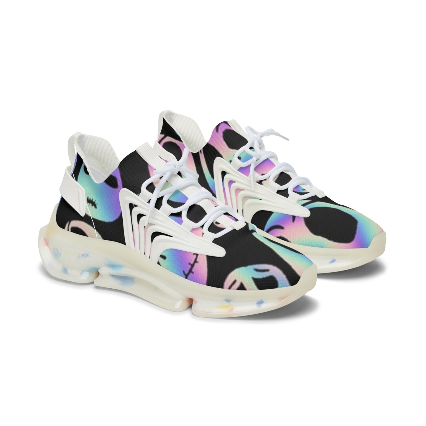 Sneakers - Halloween Colorful Ghost Print Women's Mesh Sneakers