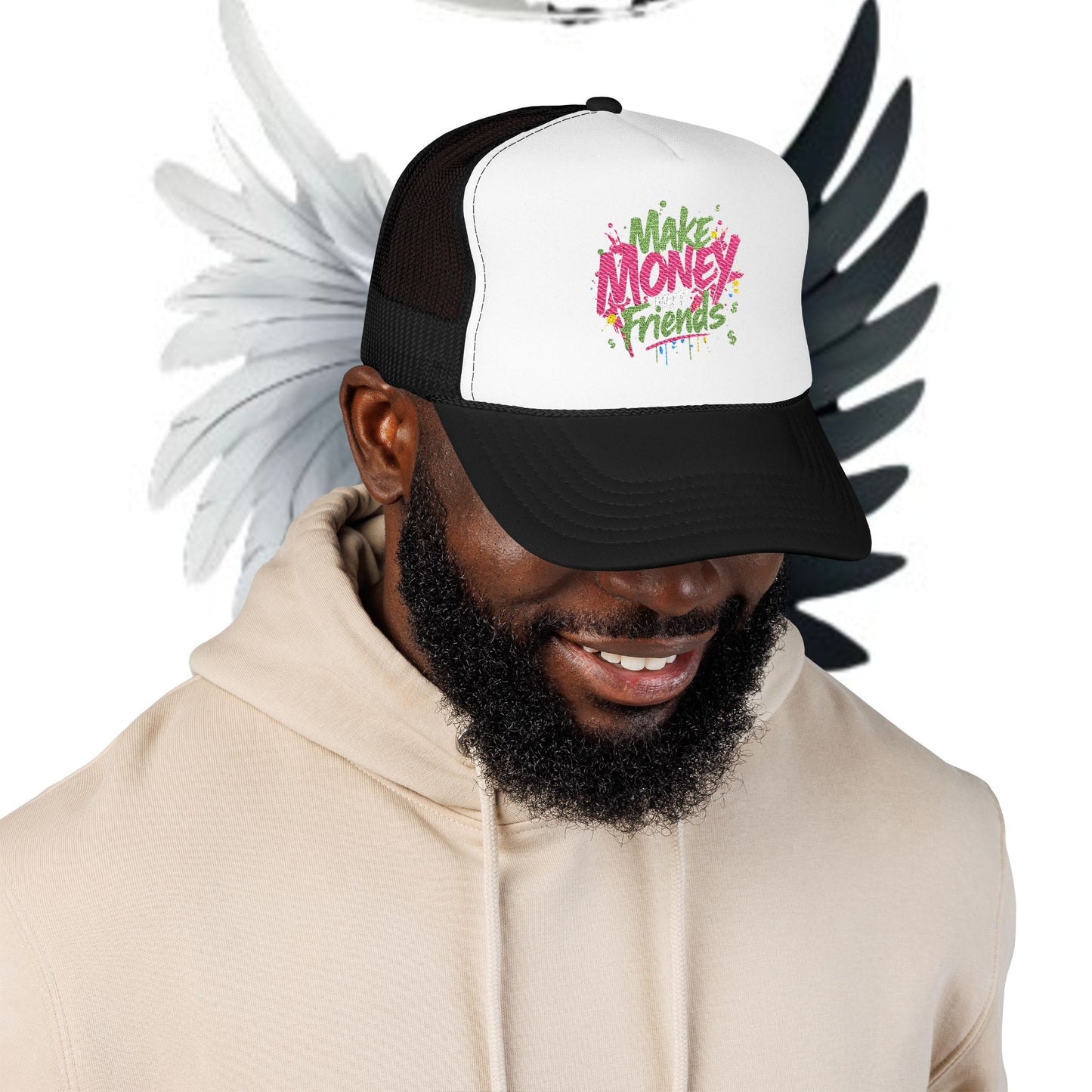 Trucker Hat - Make Money Not Friends Embroidered Cap