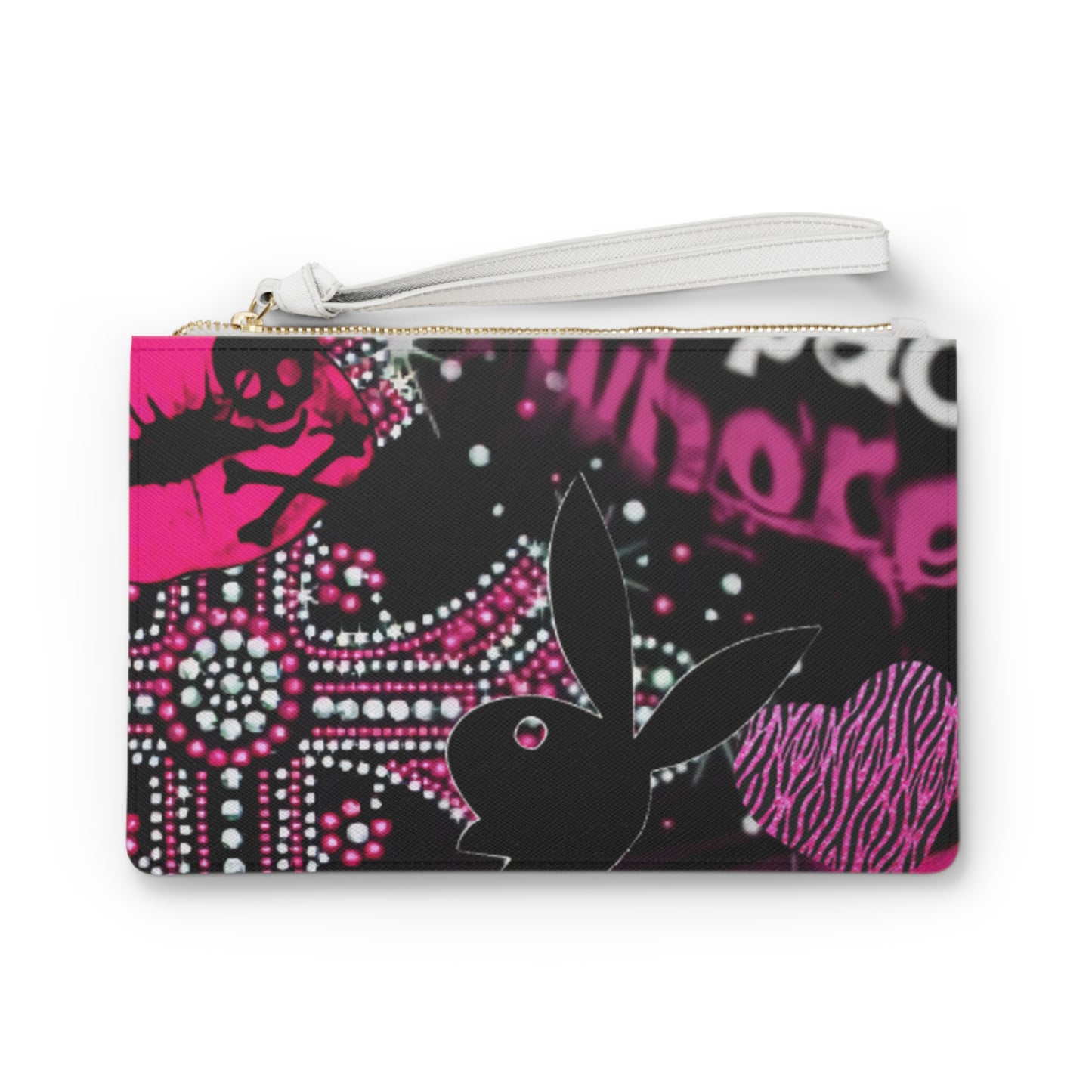 Bold Graphic Clutch Bag, Stylish Handbag for Night Out, Party Accessory, Makeup Organizer, Fun Gift for Her