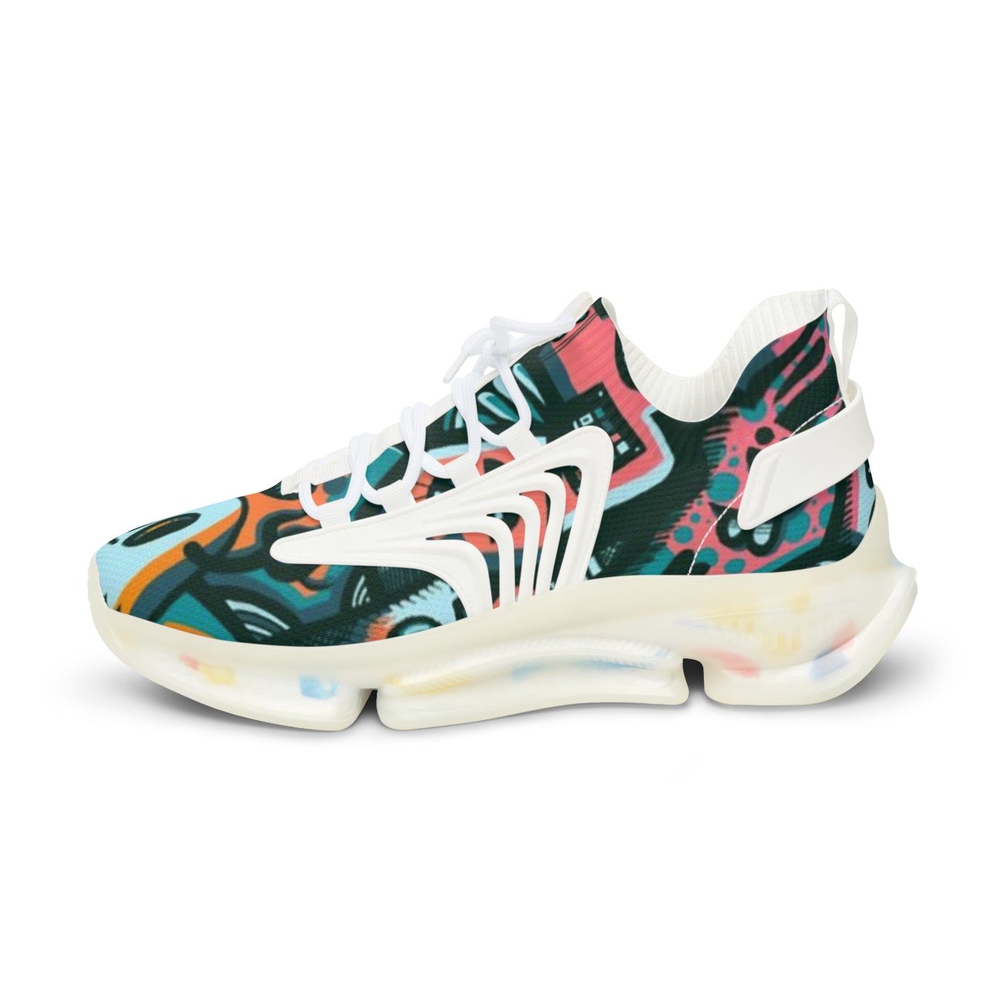 Vibrant Men's Mesh Sneakers, Colorful Workout Shoes, Trendy Sports Footwear, Unique Fashion Sneakers, Perfect for Active Lifestyle