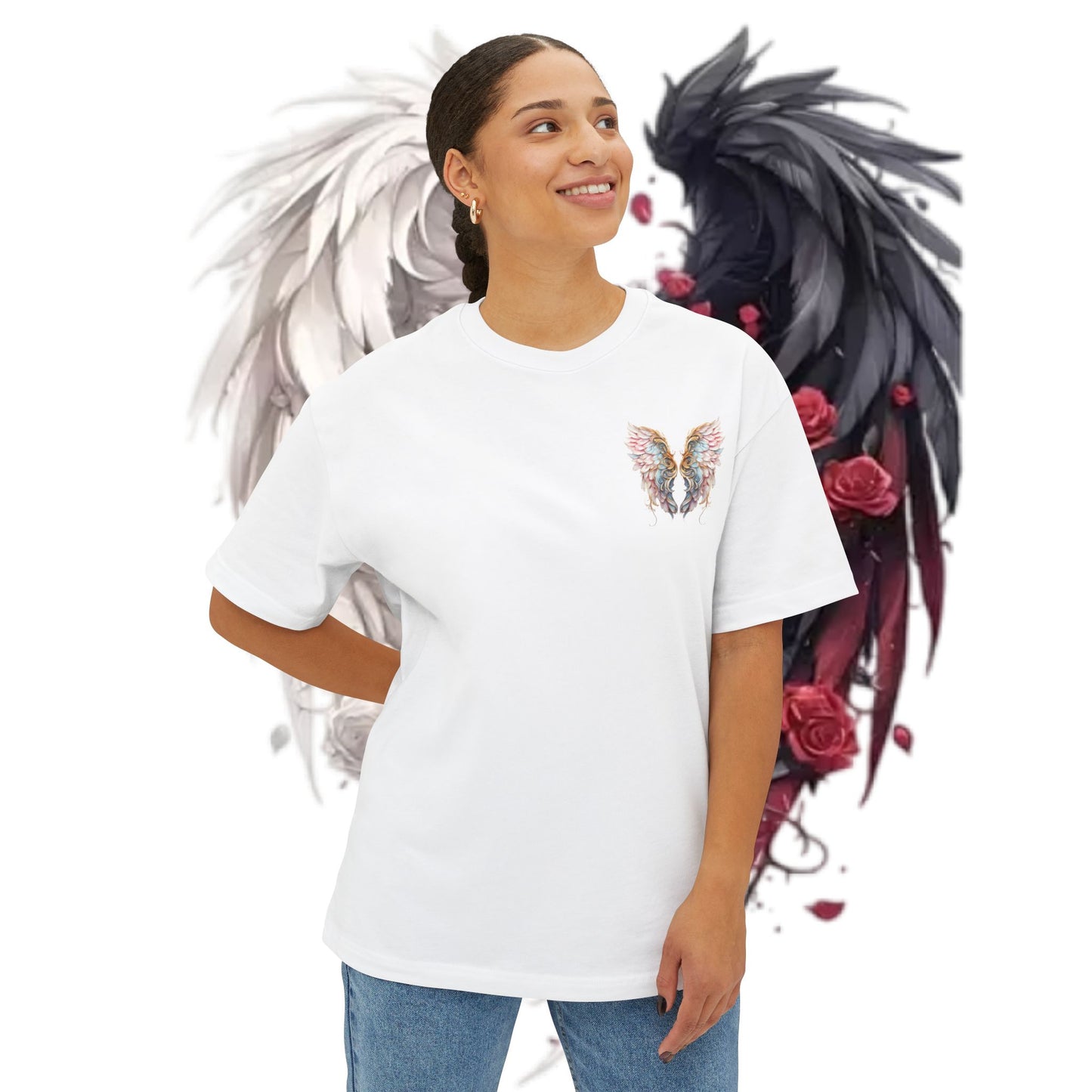 Oversized Tees Angel & Demon Collection - Celestial Streetwear Attitude