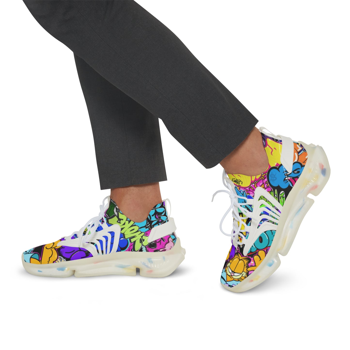 Men's Sneakers - Graffiti Style Shoes for Men