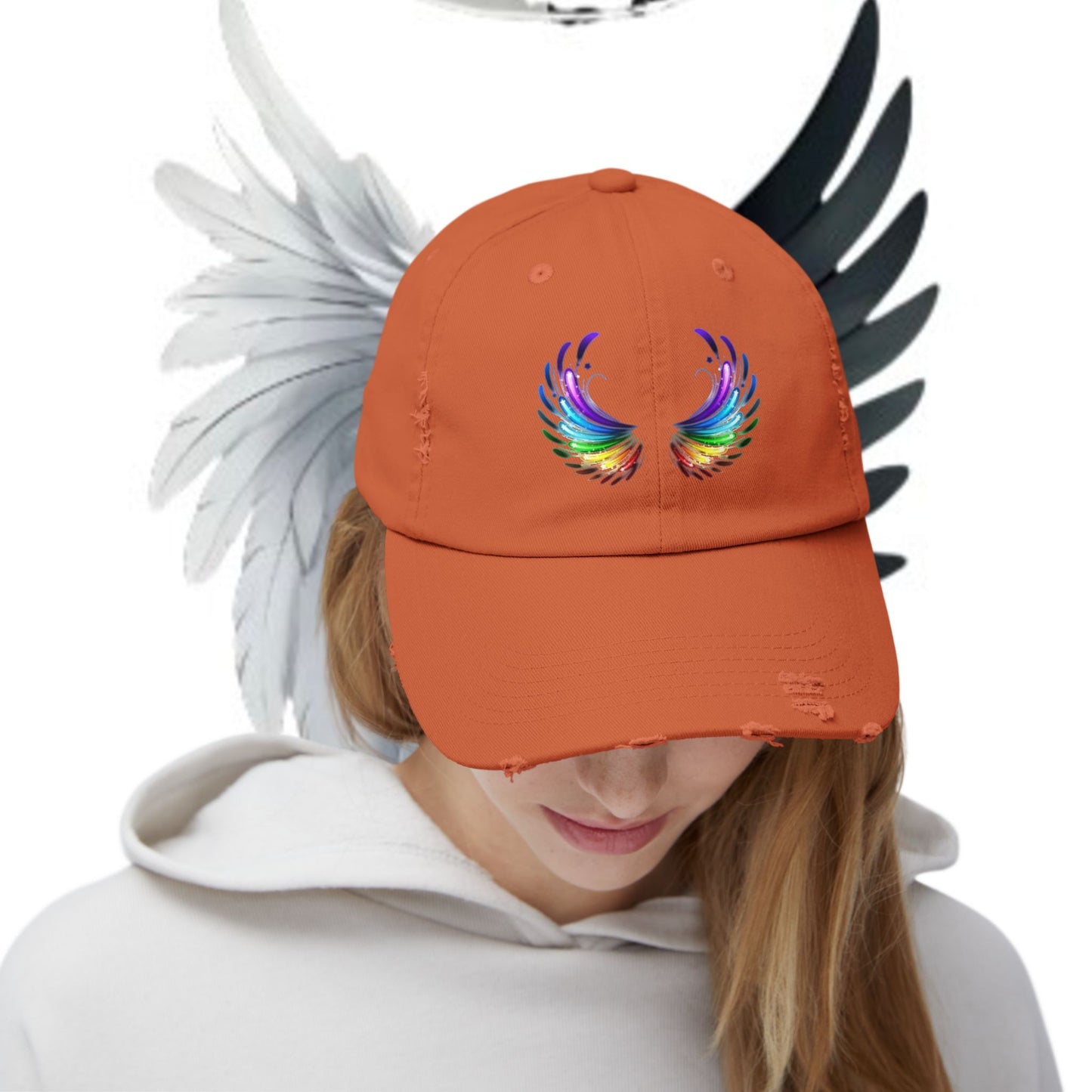 Distressed Vintage Cap - Fly Without Fear Butterfly Wings Collection