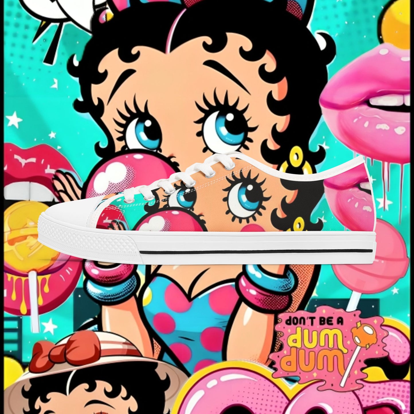 Women's Sneakers - Betty Boop Design