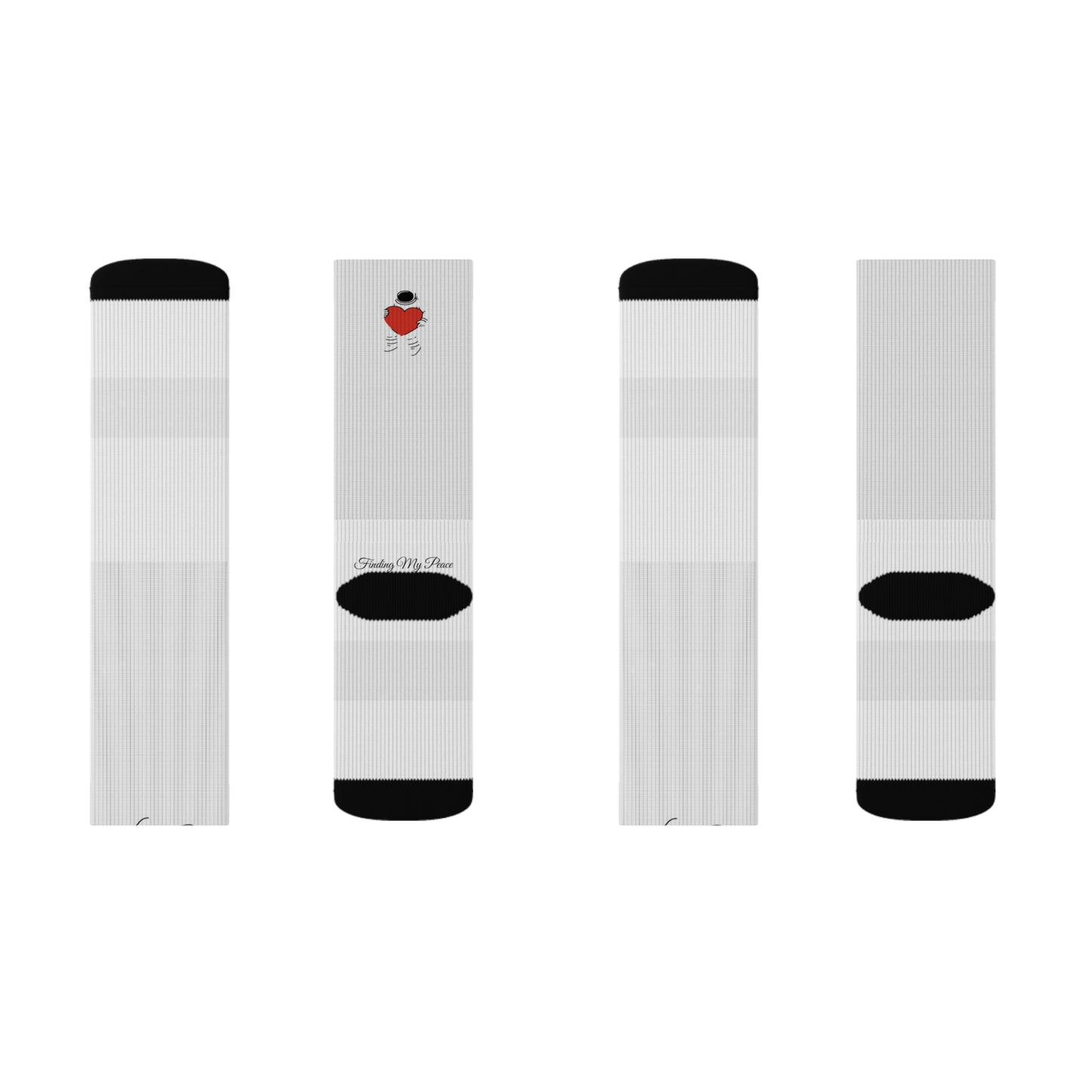 Cute Love Heart Socks, Cozy Gift for Couples, Valentine's Day Accessories, Fun and Unique Footwear, Sublimation Printed Design