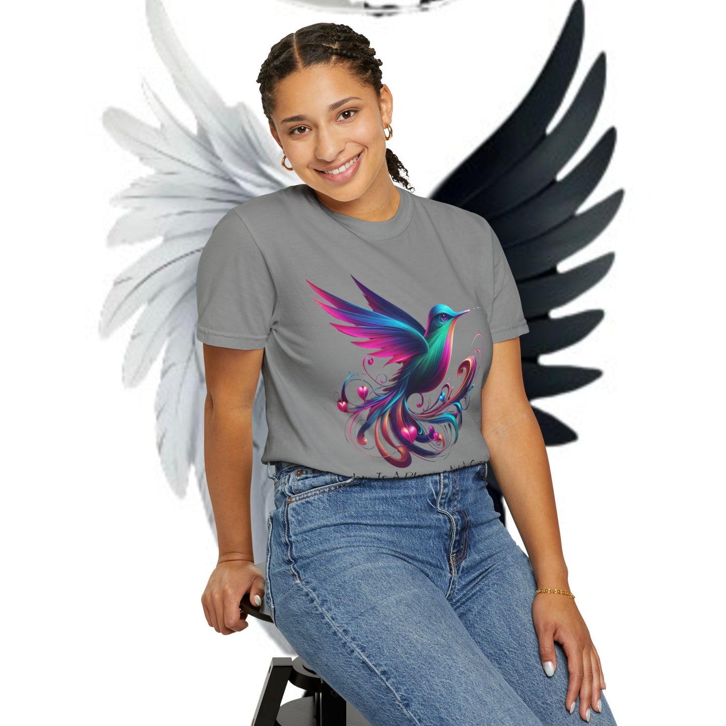 Garment-Dyed T-shirt - Freedom is a Blessing Design