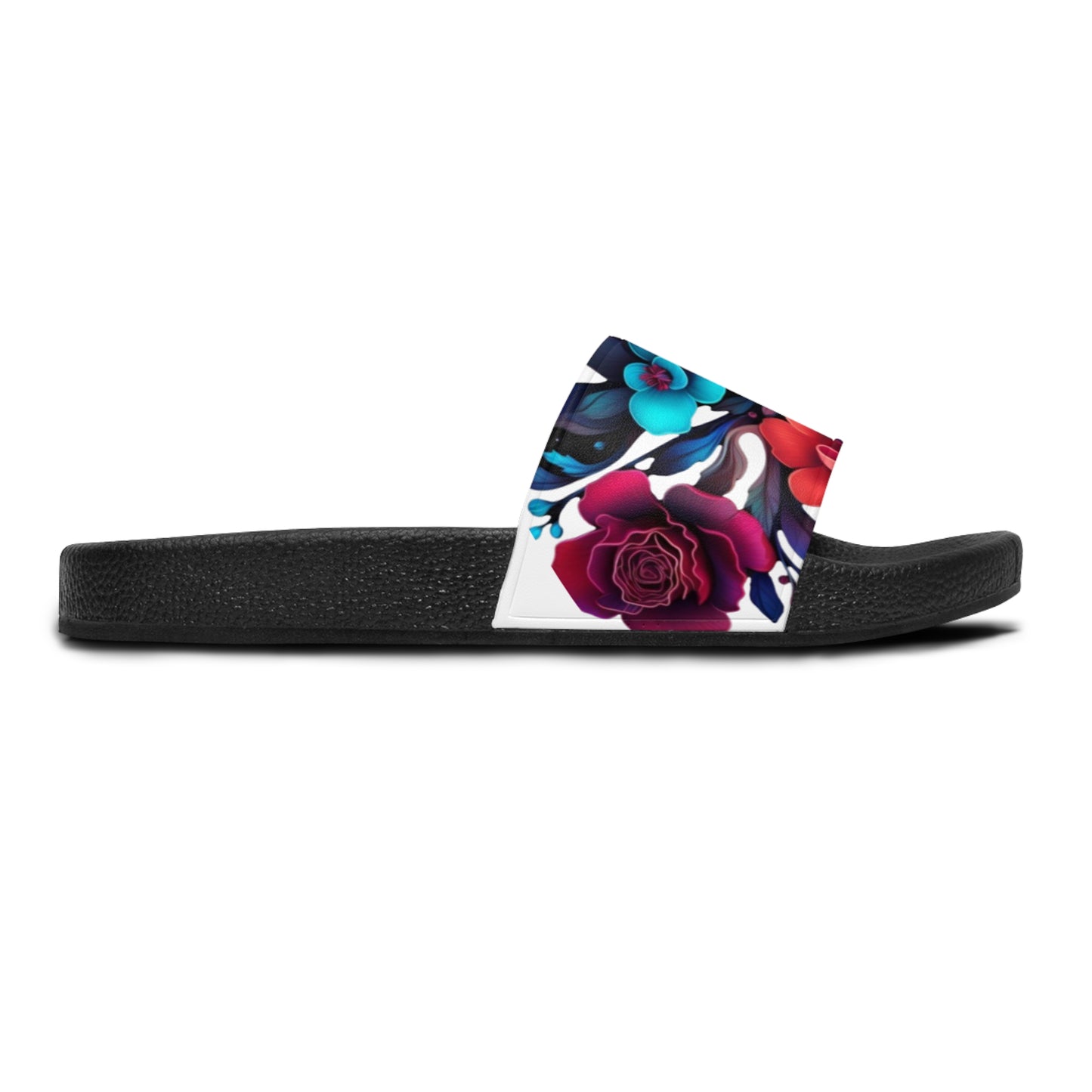 Floral Women's Slide Sandals | Summer Footwear, Beach Wear, Casual Slides, Floral Print, Vacation Essentials