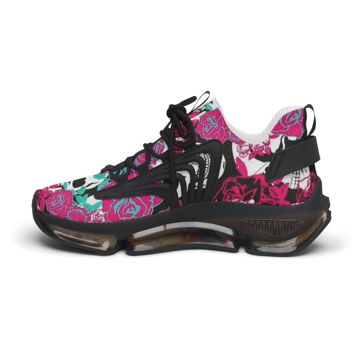 Mesh Sneakers - Skull and Roses Design
