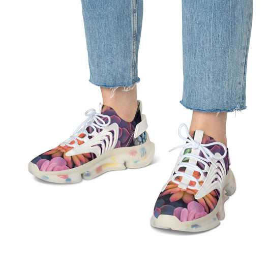 Colorful Women's Mesh Sneakers, Stylish Athletic Shoes, Trendy Workout Footwear, Lightweight Sneakers, Vibrant Casual Shoes