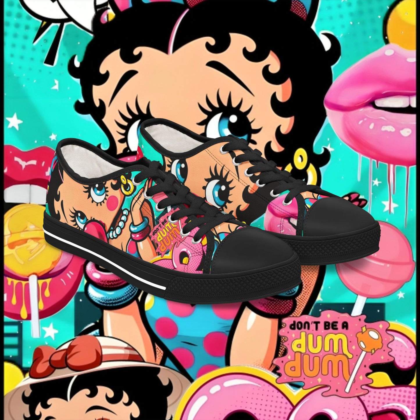 Women's Sneakers - Betty Boop Design