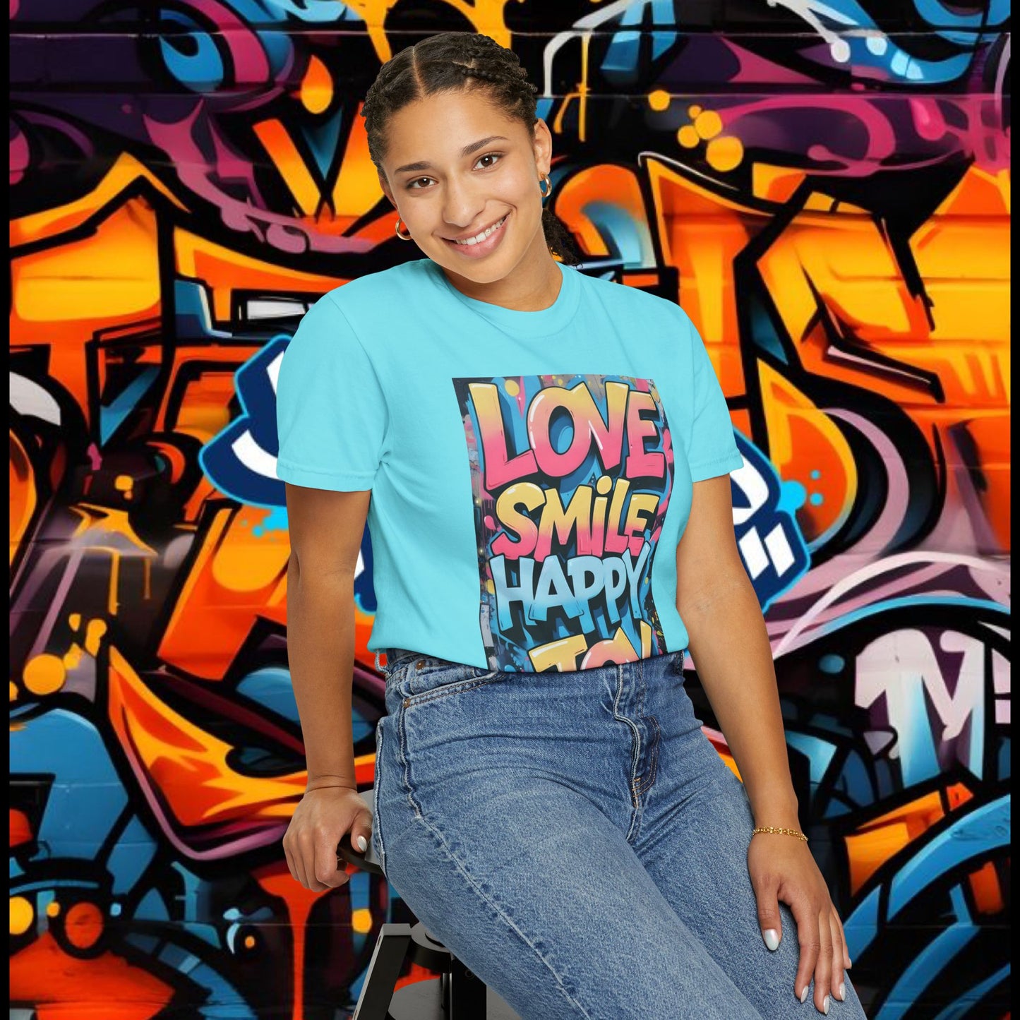 Vibrant Positive Vibes T-Shirt, Affirmation Tee, Casual Wear, Gift for Friends, Summer Style, Joyful Graphic Tee