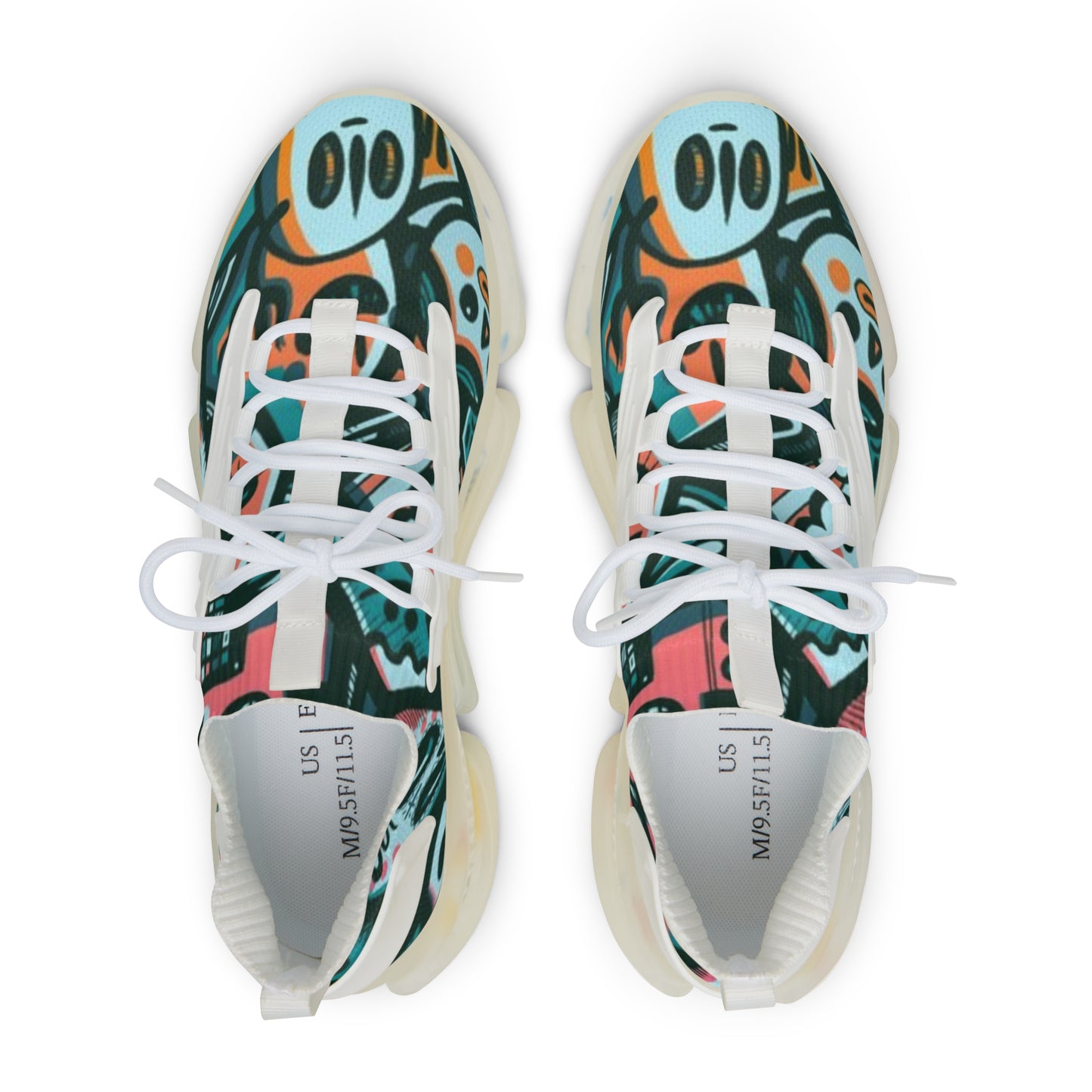 Vibrant Men's Mesh Sneakers, Colorful Workout Shoes, Trendy Sports Footwear, Unique Fashion Sneakers, Perfect for Active Lifestyle