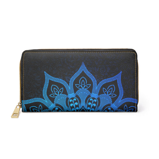 Elegant Mandala Zipper Wallet | Boho Chic Clutch, Wallet for Women, Trendy Organizer, Gift for Her, Festival Accessory