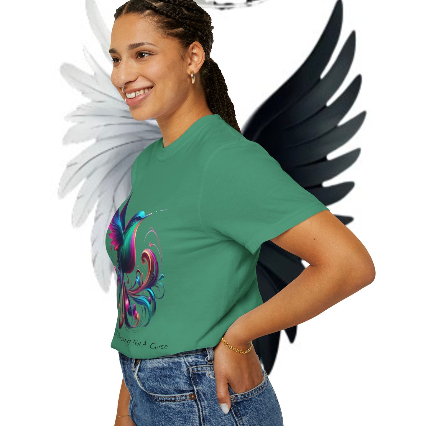 Garment-Dyed T-shirt - Freedom is a Blessing Design