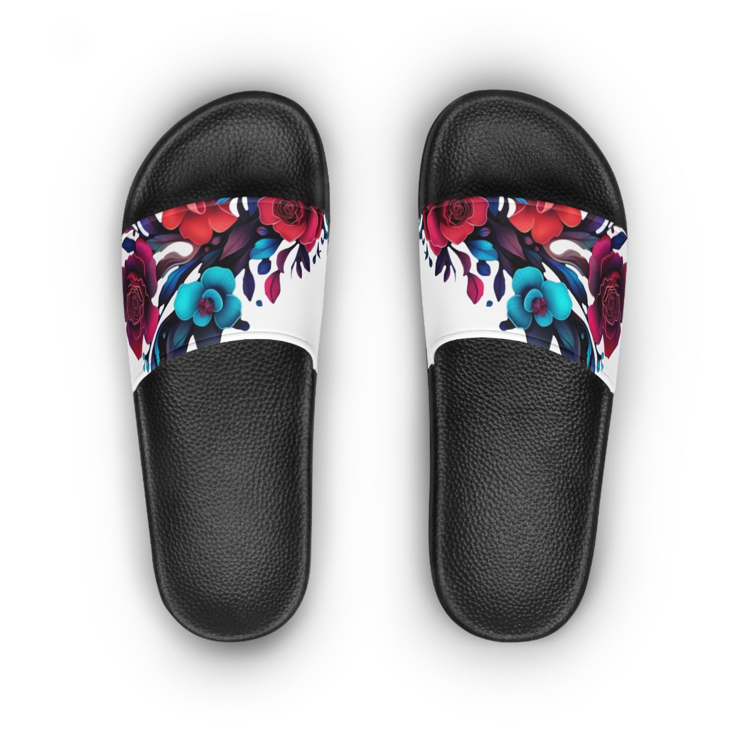 Floral Women's Slide Sandals | Summer Footwear, Beach Wear, Casual Slides, Floral Print, Vacation Essentials