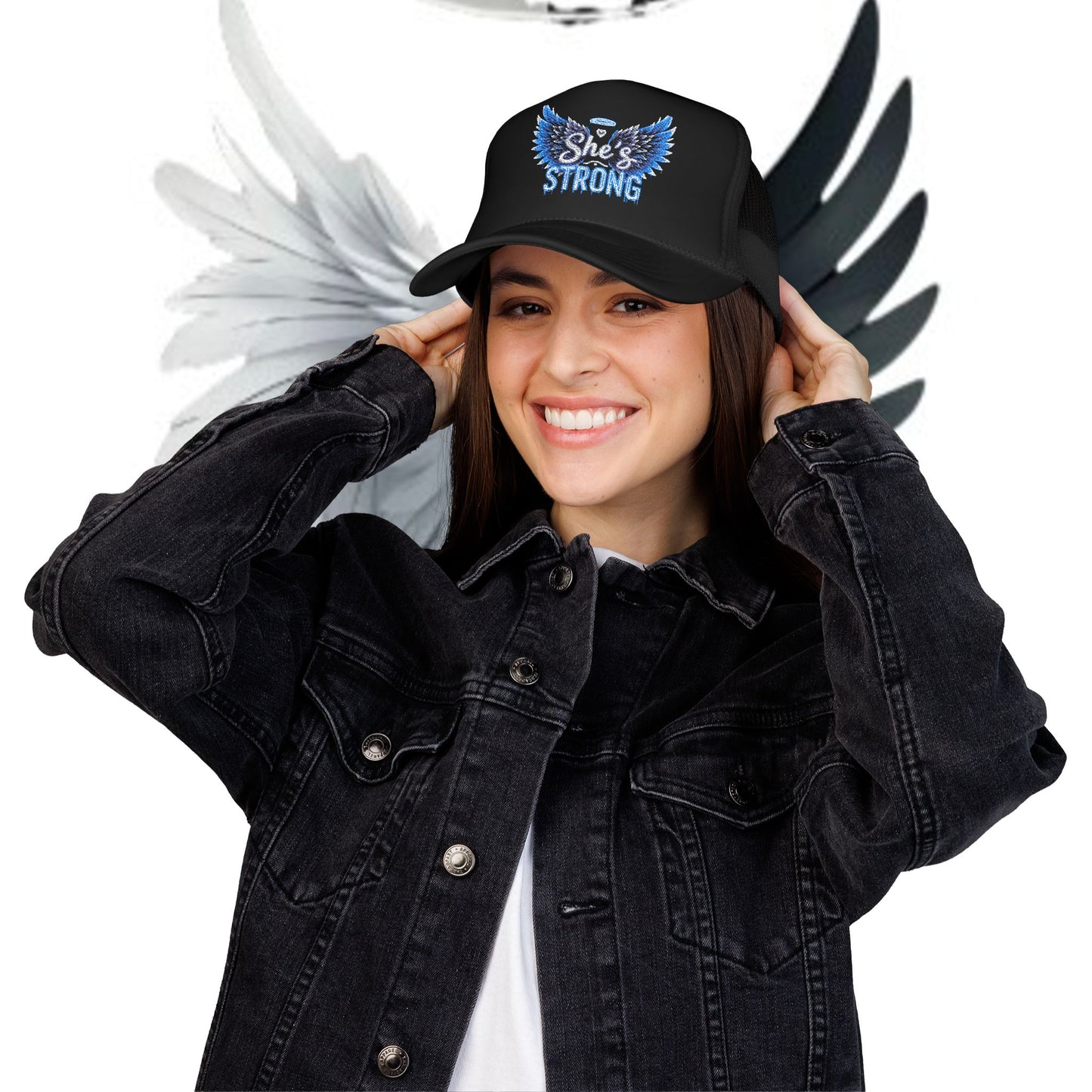 Embroidered Foam Trucker Hat - She Gifted Design