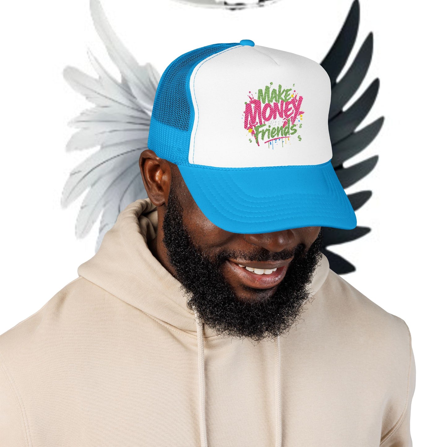 Trucker Hat - Make Money Not Friends Embroidered Cap
