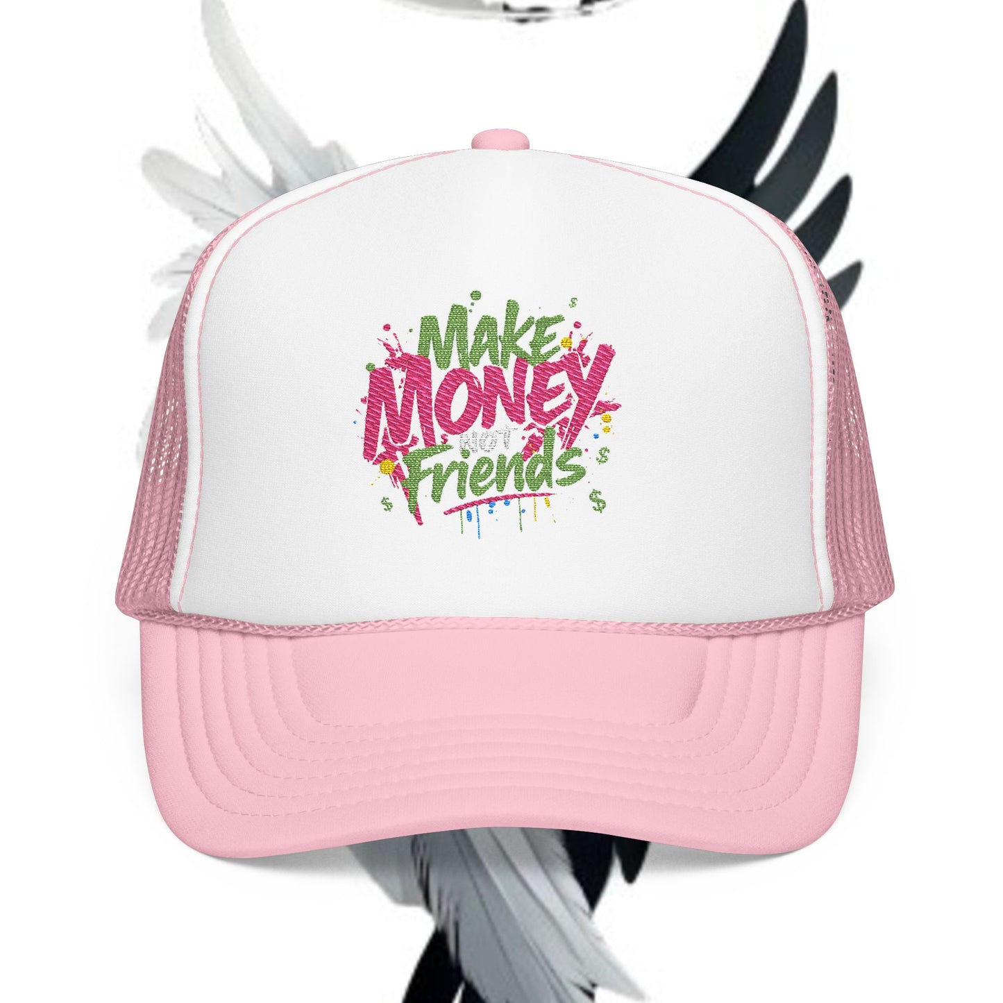 Trucker Hat - Make Money Not Friends Embroidered Cap