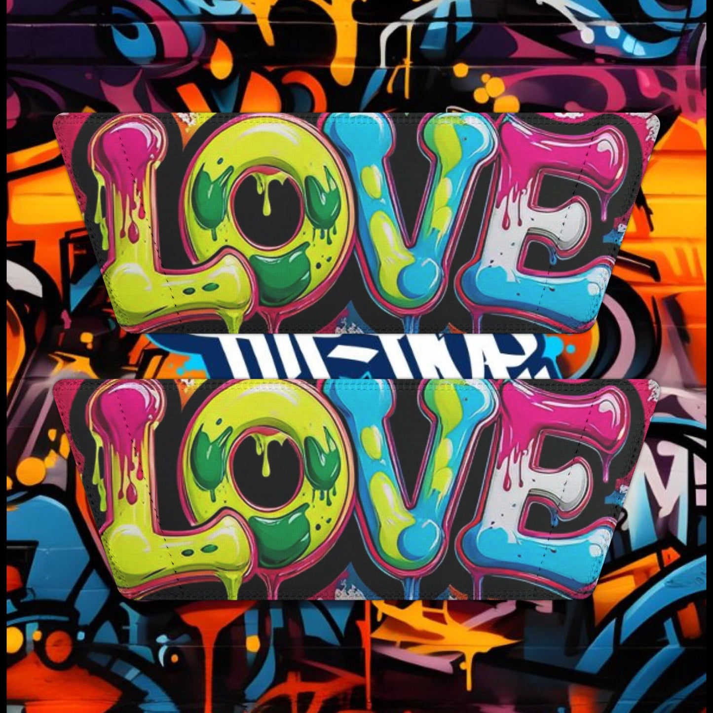 Sandals: Graffiti Love Slides for Females