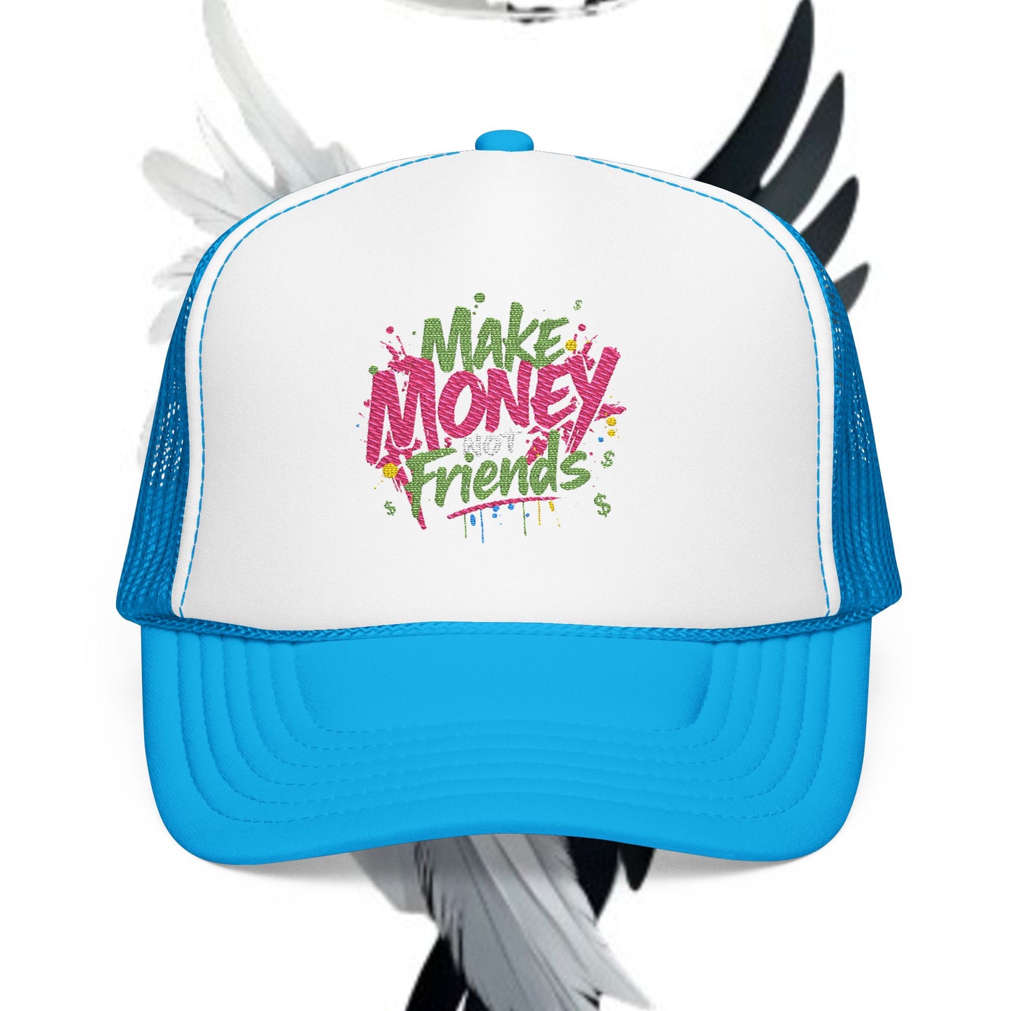 Trucker Hat - Make Money Not Friends Embroidered Cap