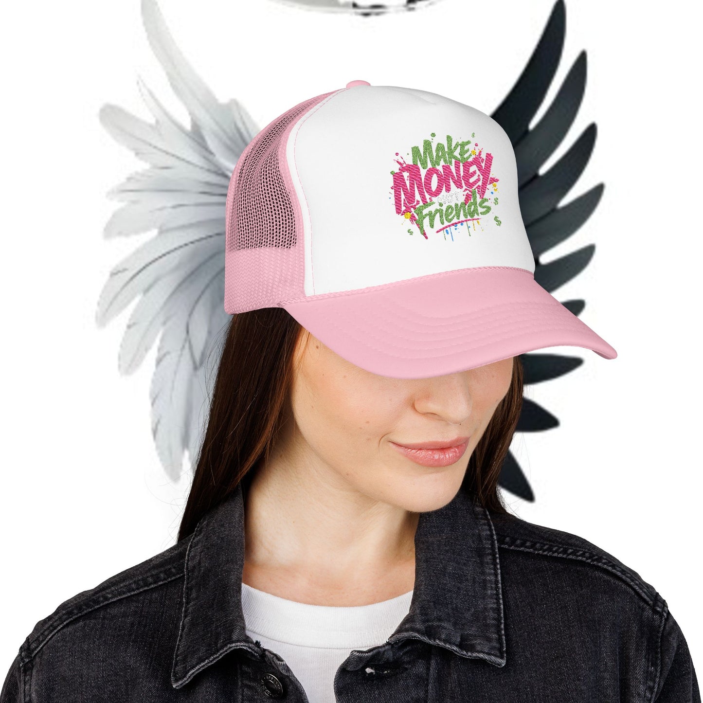 Trucker Hat - Make Money Not Friends Embroidered Cap