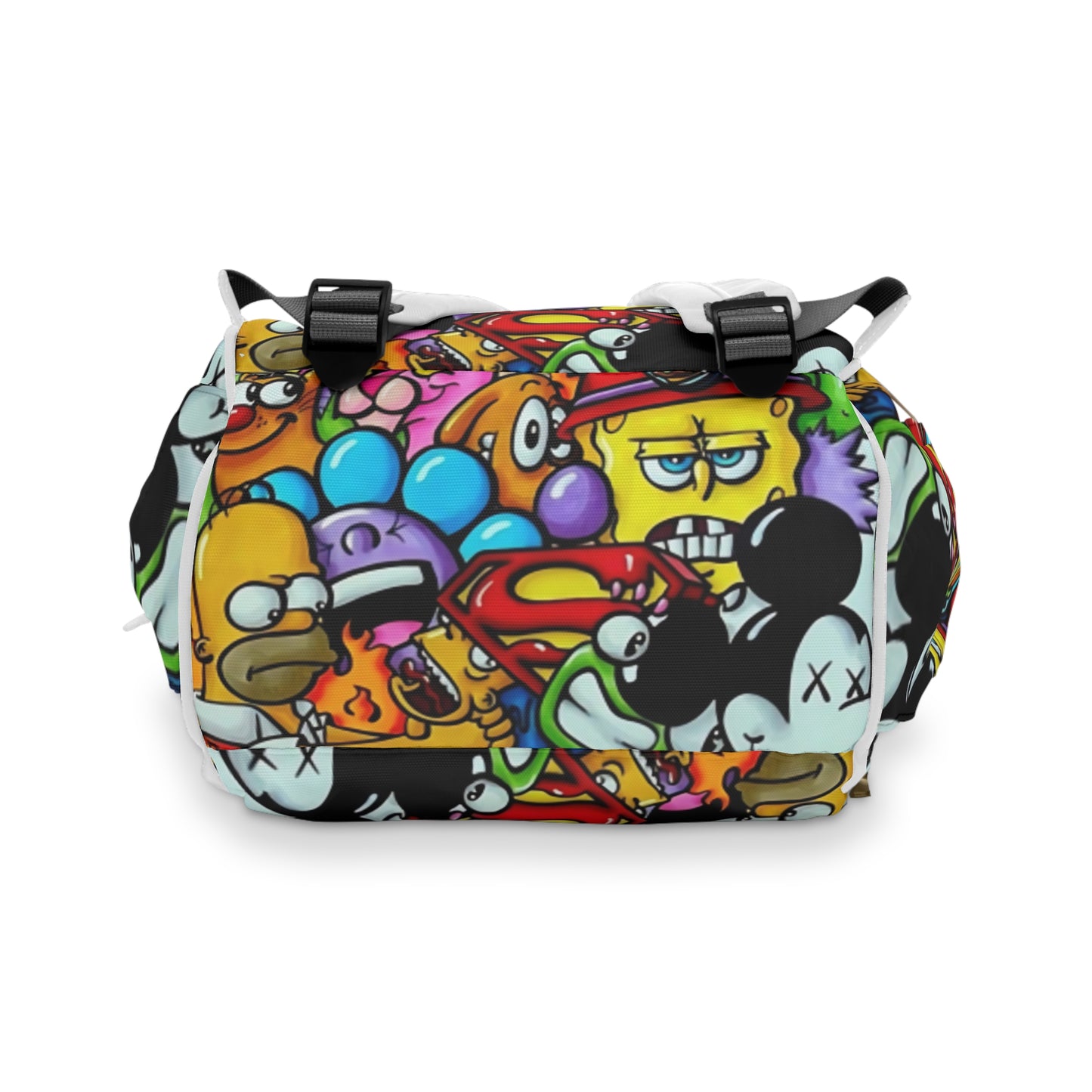 Colorful Cartoon Diaper Backpack, Fun Baby Bag, Multi-Use Diaper Bag, Stylish Mom Backpack, Great for Baby Showers, Travel & Daily Use